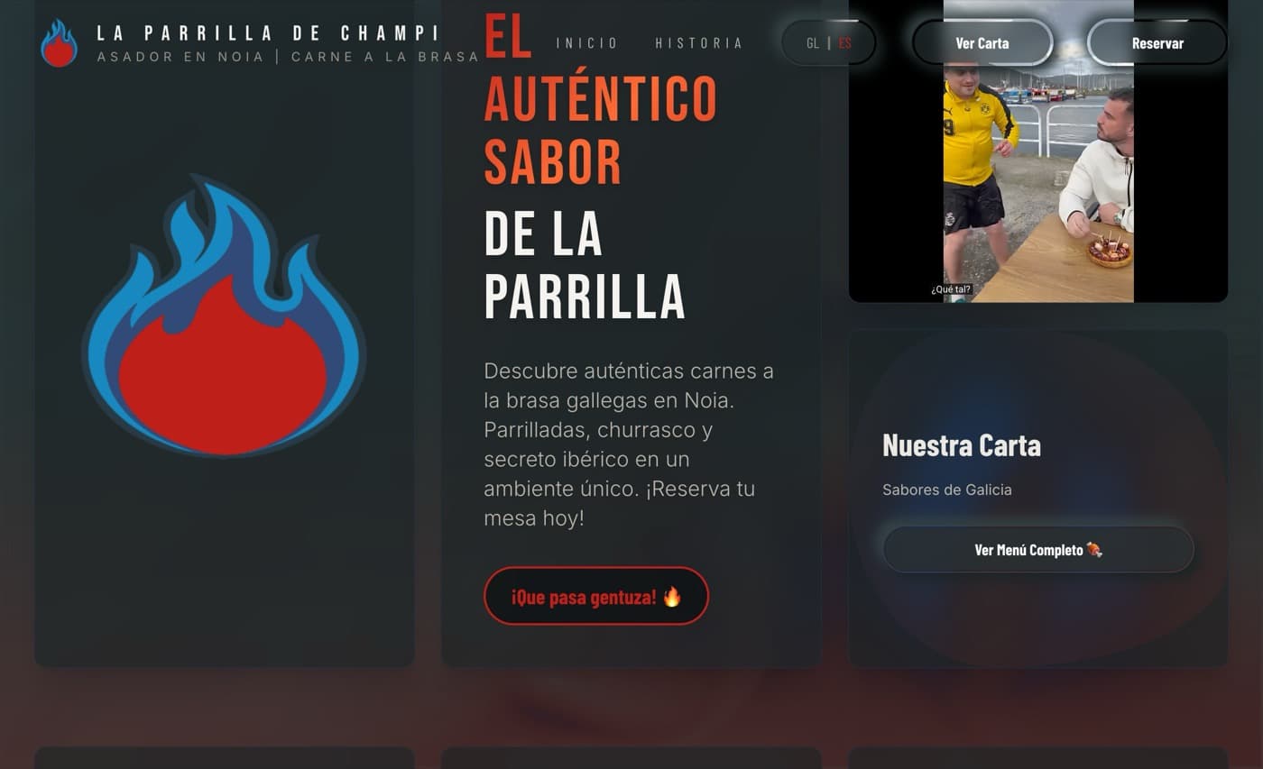 Web de La Parrilla de Champi