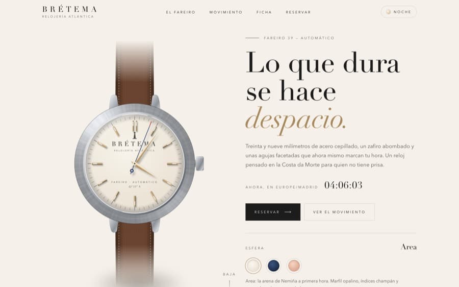 Portada de Brétema Fareiro 39: un reloj de acero con esfera marfil y correa de cuero junto al titular «Lo que dura se hace despacio»